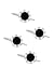 Solid 14K White Gold and Onyx Stud Set (4)