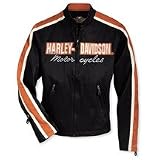 Harley Davidson Womens Vintage Nylon Jacket. Black or Cream color. Made from durable coated nylon/cotton twill. Harley-Davidson embroidered across the front pays tribute to a proud history. Comfort mesh lining. Princess seams. Available in extended sizes, Black 98147-03VW, Cream 98148-03VW