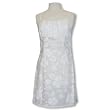 Classic Hibiscus Spaghetti Strap Women's Hawaiian Aloha Empire Slip Sun Dress in Wedding White