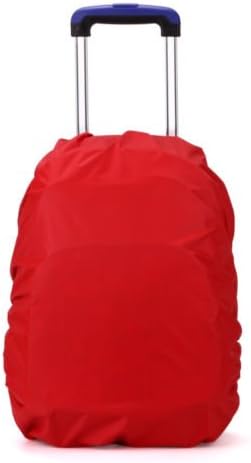 New Nylon Waterproof Rain Dust Backpack Trolley Luggage Protector Cover for 35L Bag, Travel Accessories (Red)