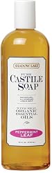 Shadow Lake Castile Soap Liquid, Peppermint, 16-Ounce Bottles (Pack of 6)