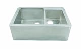 Native Trails CPS576 Farmhouse Duet Sink, Brushed Nickel Finish