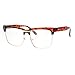 Mens Clear Lens Glasses Designer Fashion Square Eyeglasses UV 400 Tortoise Gold