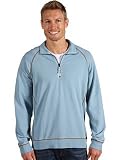 Tommy Bahama Ben and Terrry Half Zip Sweatshirt, Light Blue, Medium