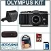 Olympus E-P3 Pen Digital Camera, Black, with M Zuiko 14-42mm II R f/3.5-5.6 Black Lens - Bundle - with 8GB SD Memory Card, Spare BLS-1 Lithium-Ion Battery, Camera Case, USB 2 0 SD Card Reader - FREE: Red Giant Magic Bullet PhotoLooks V1.5 Software, a $199.00 Retail Value