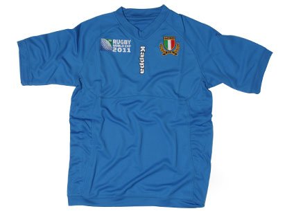 Italy home shirt World cup logo 2011 Rugby - size S Italy home shirt World cup logo 2011 Rugby - size S