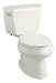 Kohler K-3575-0 Wellworth 1.28 gpf elongated toilet with Class Five flushing technology and left-han