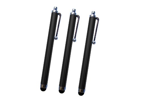 3 Pack of Black Touch Screen Stylus for for iPad 2, new iPad, Kindle Fire, iPhone 4S 4 3GS, iPod Touch, Motorola Xoom, Xyboard, Droid, Samsung Galaxy, Asus Eee Pad Transformer, Acer Iconia, ViewSonic gTablet, Toshiba Thrive, Superpad, HP Touchpad, Blackberry Playbook & Other Tablets