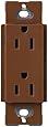 Lutron SCR-15-SI Satin Colors 15A Electrical Socket Duplex Receptacle, Sienna