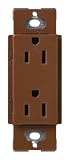 Lutron Satin Colors 15A Electrical Socket Duplex Receptacle, Sienna #SCR-15-SI