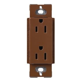 Lutron SCR-15-SI Satin Colors 15A Electrical Socket Duplex Receptacle, Sienna by Lutron