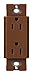 Lutron SCR-15-SI Satin Colors 15A Electrical Socket Duplex Receptacle, Sienna