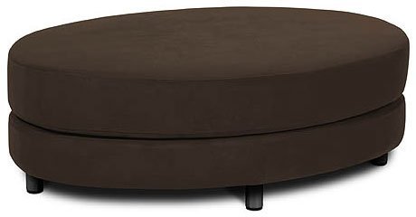 Avenue Six Roundabout Oval Ottoman, Chocolate