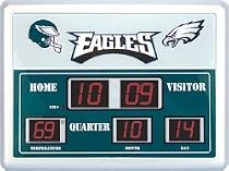 Philadelphia Eagles 14"x19" ScoreBoard/Clock/Therm