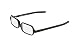 Moleskine Black Acetate Frame Reading Glasses, +2.5, Black