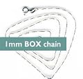 Sterling Silver 1mm Box Chain