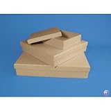 Rayher - Set de boîtes carrées en papier-mâché - 32x32x6 cm, 25x25x5 cm, 15x15x4 cm