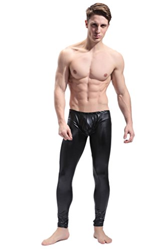FR Men's Faux Leather Tight Pants