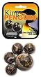 Mega Marbles - KING PENGUIN MARBLES NET (1 Shooter Marble, 24 Player Marbles & 2 Display Rings)