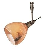 IMAGE OF LBL Lighting HG298MOSC031A50MR2 Mango Nudge Apollo Swivel II Head - 2 Circuit Rail, Satin Nickel Finish with Mocha Glass - 3 Inch Stem