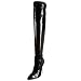 The Highest Heel Women's Skyhigh Thigh-High Boot,Black Patent Stretch,8 M US