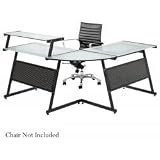 Corner Desk - Black Frame (Black) (38H x 38W x 24D)