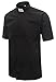 IvyRobes Men's Tab-Collar Short Sleeves Clergy Shirt Black Size S-XXL