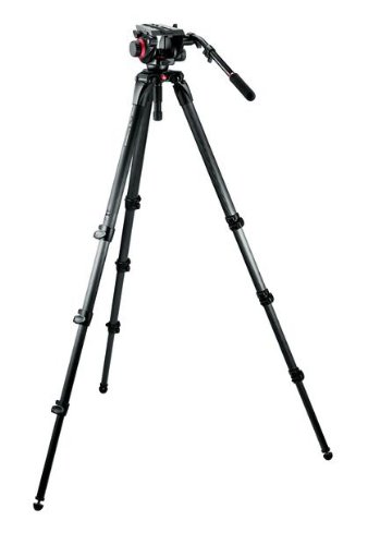 Manfrotto 504HD,536K Video Tripod Kit with 504HD Head and 536 Carbon Fiber Tripod (Black)