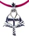 18 Fuschia Ankh Necklace Sterling Silver Jewelry Gift Boxed