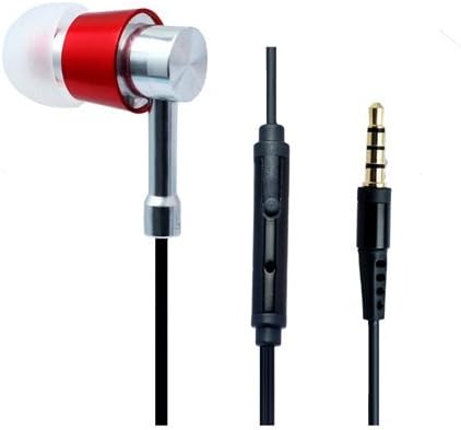 Viken VE-502 1.2m 3.9ft Compatibility Highly Wired Stereo In-ear Headphones Built in Microphone Plug 3.5mm Two Free Pairs of Ear Cap Apply to Call Music Color Red