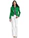 AK Anne Klein Women's Cropped Buckles Trench Coat