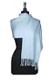 100% Pashmina Baby Blue Wrap. Woman's Scarf.