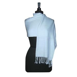Buy 100% Pashmina Baby Blue Wrap. Woman's Scarf. by Choosy Shopper