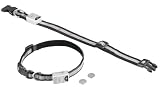 Nobby 78213 LED Blinkhalsband L, 25 mm, 55-70 cm, schwarz mit Reflektorstreifen
