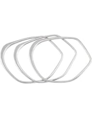 Clevereves Sterling Silver Set Of Three Bangle Bracelets
