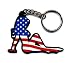 Mudflap Girl Flag Keychain Image