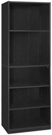 Furinno Jaya Simply Home 5-Shelf Bookcase - Blackwood