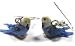 Miniblings Wellensittichohrringe Ohrringe Wellensittich Vogel BLAU
