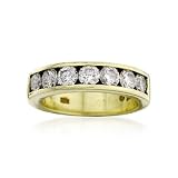 C. 1990 Vintage 1.50ct t.w. Diamond Wedding Ring In Gold. Size 6