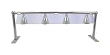 Buffet Enhancements 1BAGHL72SGS Four Lamp Heated Serving Line with Sneeze Guard in Stainless Steel
