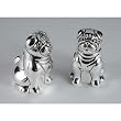 Godinger Pug Silverplated Salt & Pepper Shakers Set of 2