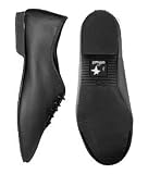 Black Full Rubber Sole Jazz Shoes
