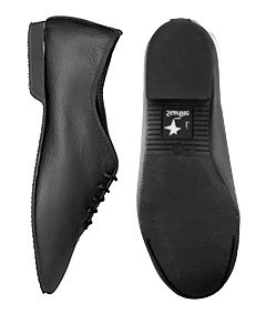 Black Full Rubber Sole Jazz Shoes