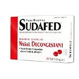 Sudafed Non-Drowsy Maximum Strength Nasal Decongestant, 30 Mg Tablets - 24 Ea