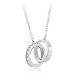 White Gold Rhodium Plated Necklace with Clear CZ