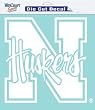 Nebraska Huskers Die-Cut Decal - 8"x8" White