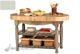 Review John Boos  / John Boos American Heritage Harvest Table - Rustic Gray