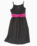 BCX Girls Matte-Jersey Dress with Charmeuse Overlap