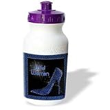 Doreen Erhardt Animal Print Collection - Blue Cheetah Print Wild Woman Stiletto Pump and Bling - Water Bottles