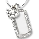 Arizona Diamondbacks D Logo 3/8in on Sterling Silver Mini Dog Tag